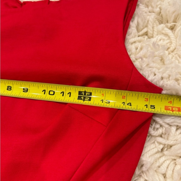Women’s size 2 Kate Spade red fit and flare dress with cut out back bow - Picture 11 of 13